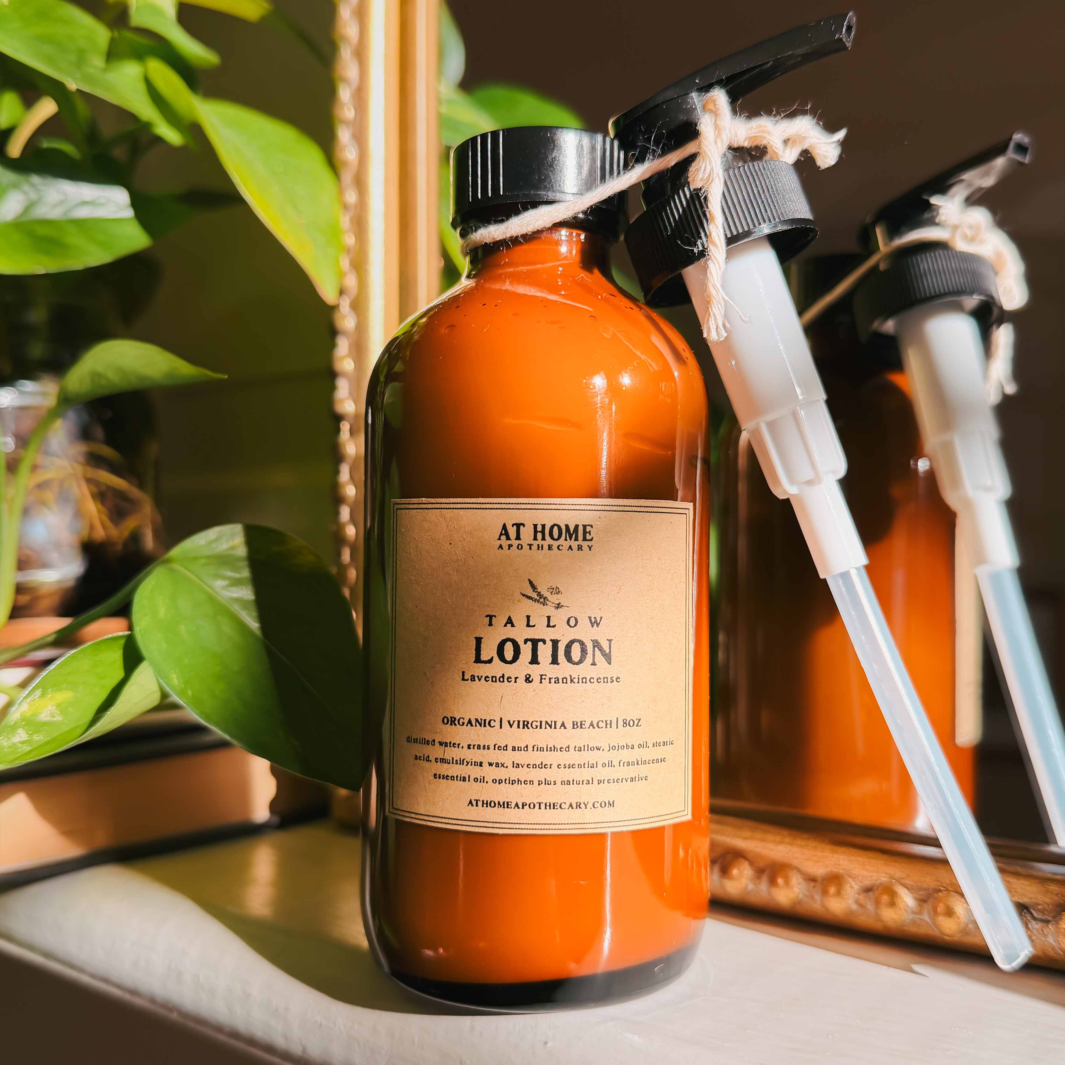 At Home Apothecary Tallow Pump Lotion bottle